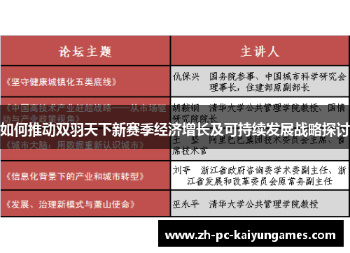 如何推动双羽天下新赛季经济增长及可持续发展战略探讨 如何推动双羽天下新赛季经济增长及可持续发展战略探讨