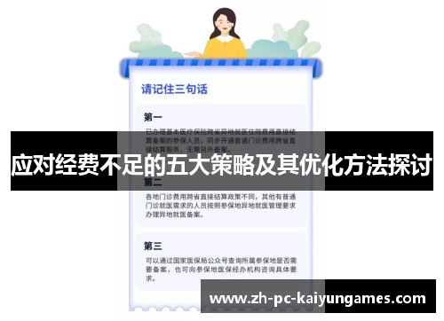 应对经费不足的五大策略及其优化方法探讨 应对经费不足的五大策略及其优化方法探讨